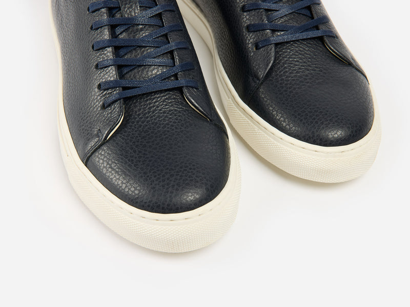 The Mellor II Sneaker - Mastrotto Adria Navy Leather - Ready To Ship