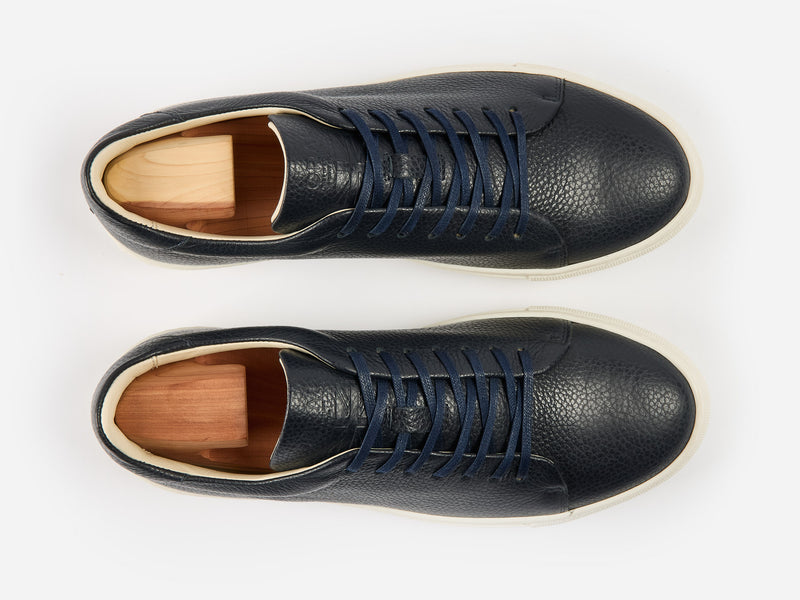 The Mellor II Sneaker - Mastrotto Adria Navy Leather - Ready To Ship