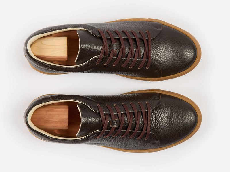 The Mellor II Sneaker - Mastrotto Adria Chocolate Leather - Ready To Ship