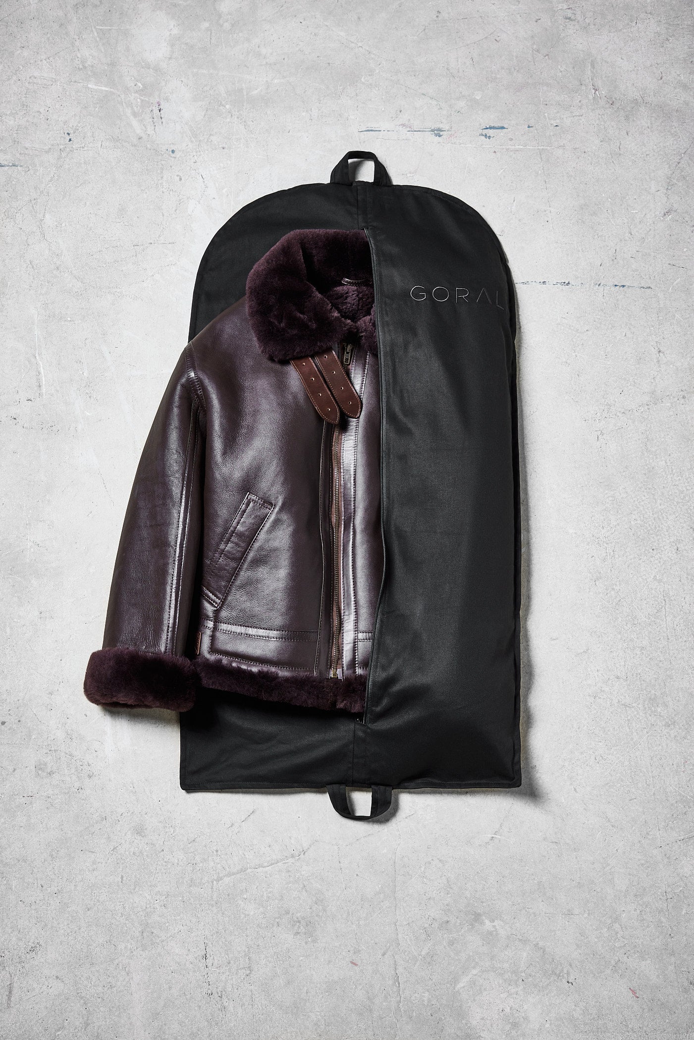 Rose Anvil X GORAL Shearling Aviator Jacket Horween Chromexcel Leather Dark Brown PRE ORDER