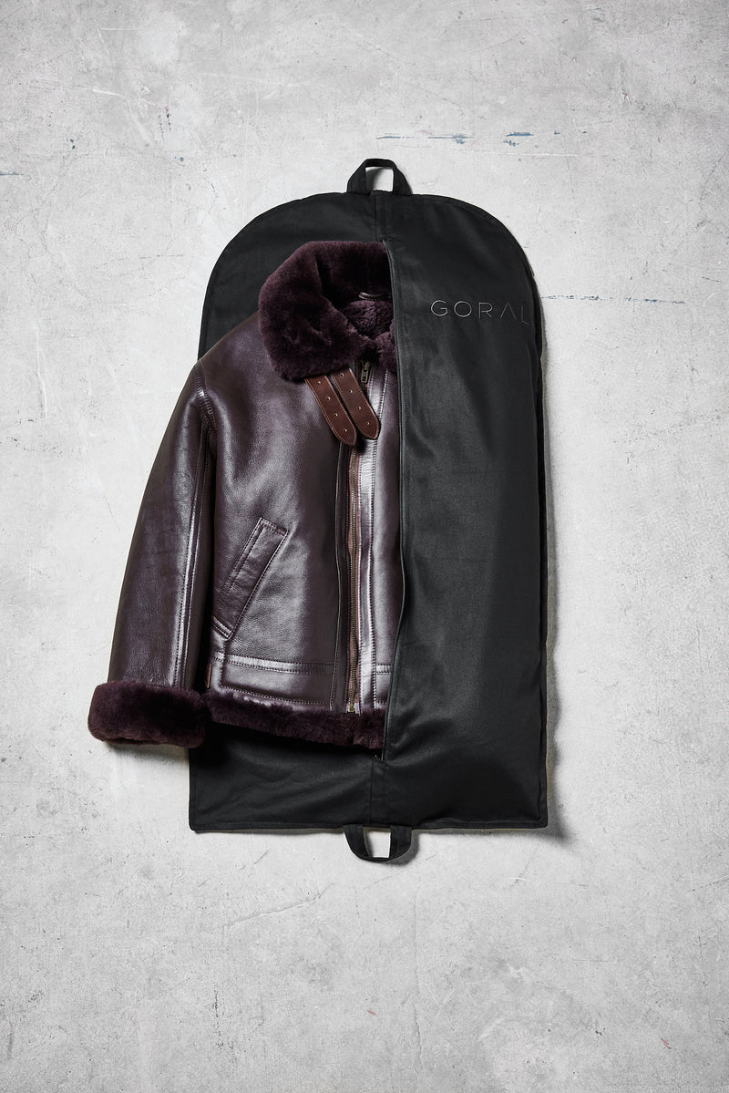 Rose Anvil X GORAL Shearling Aviator Jacket Horween Chromexcel Leather Dark Brown PRE ORDER