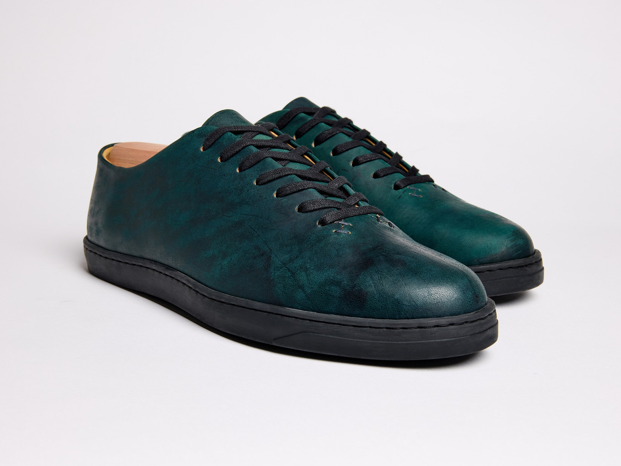 Hanley Sneaker - Horween Shell Cordovan Reverse Black - GORAL 