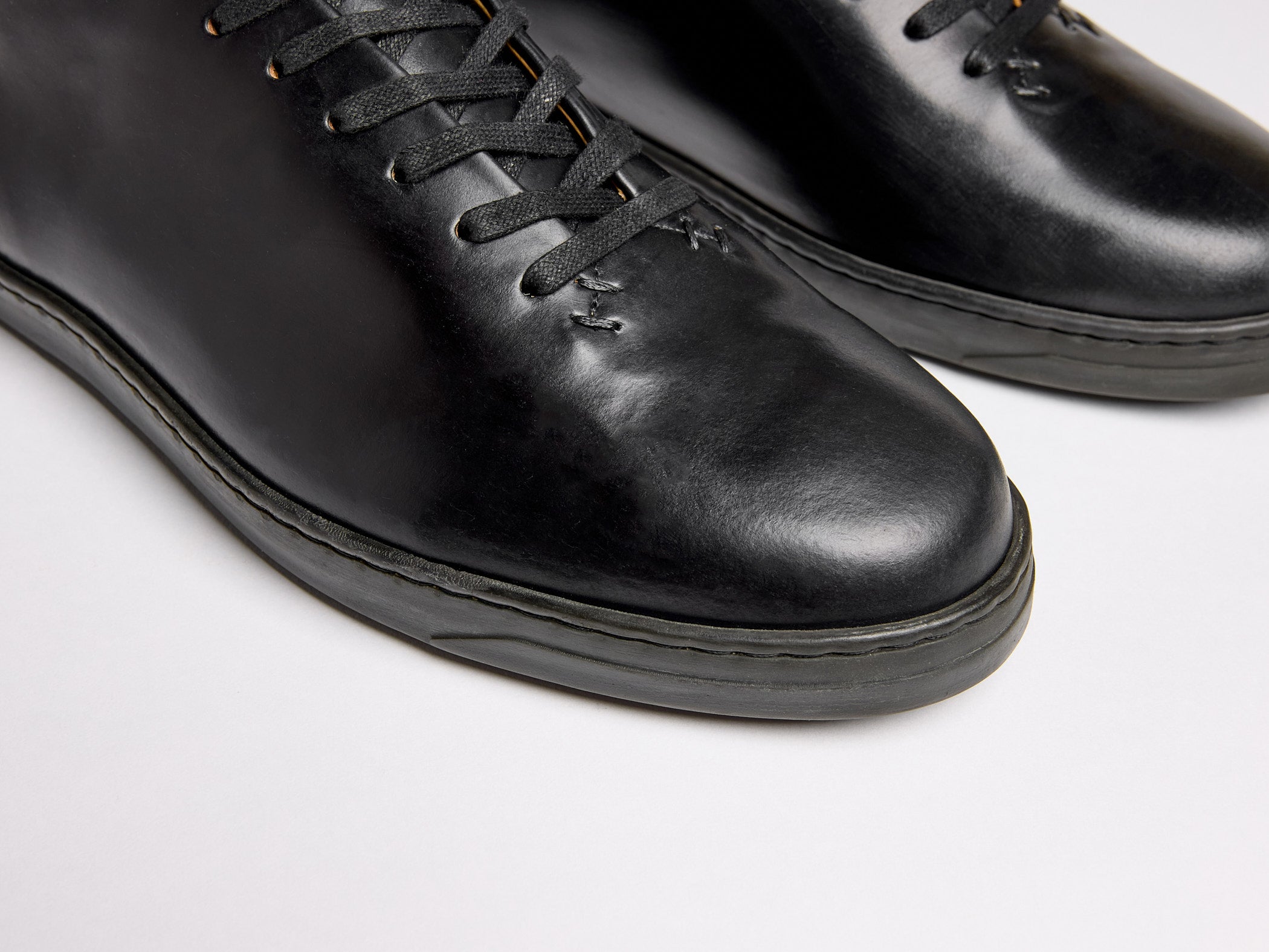 Hanley Sneaker - Horween Shell Cordovan Black - GORAL 