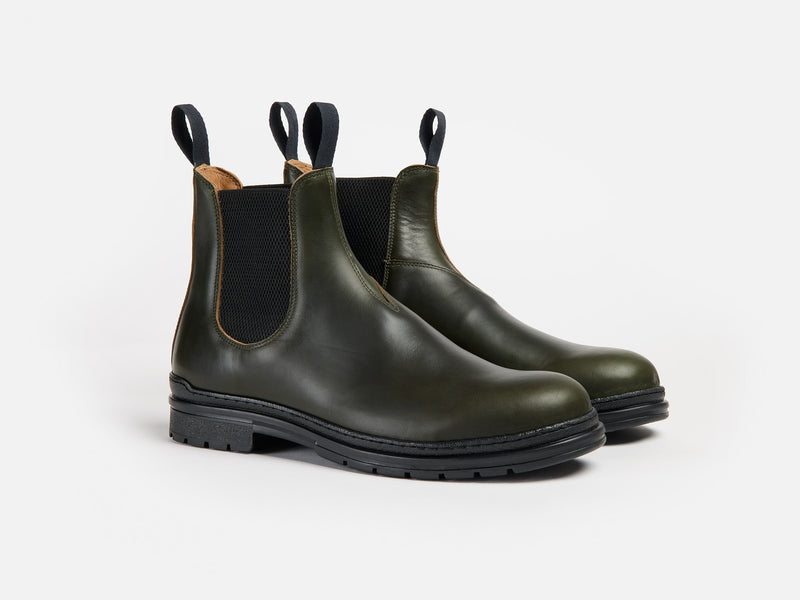 The Baslow Chelsea Boot - Horween Chromexcel Forest Green Leather