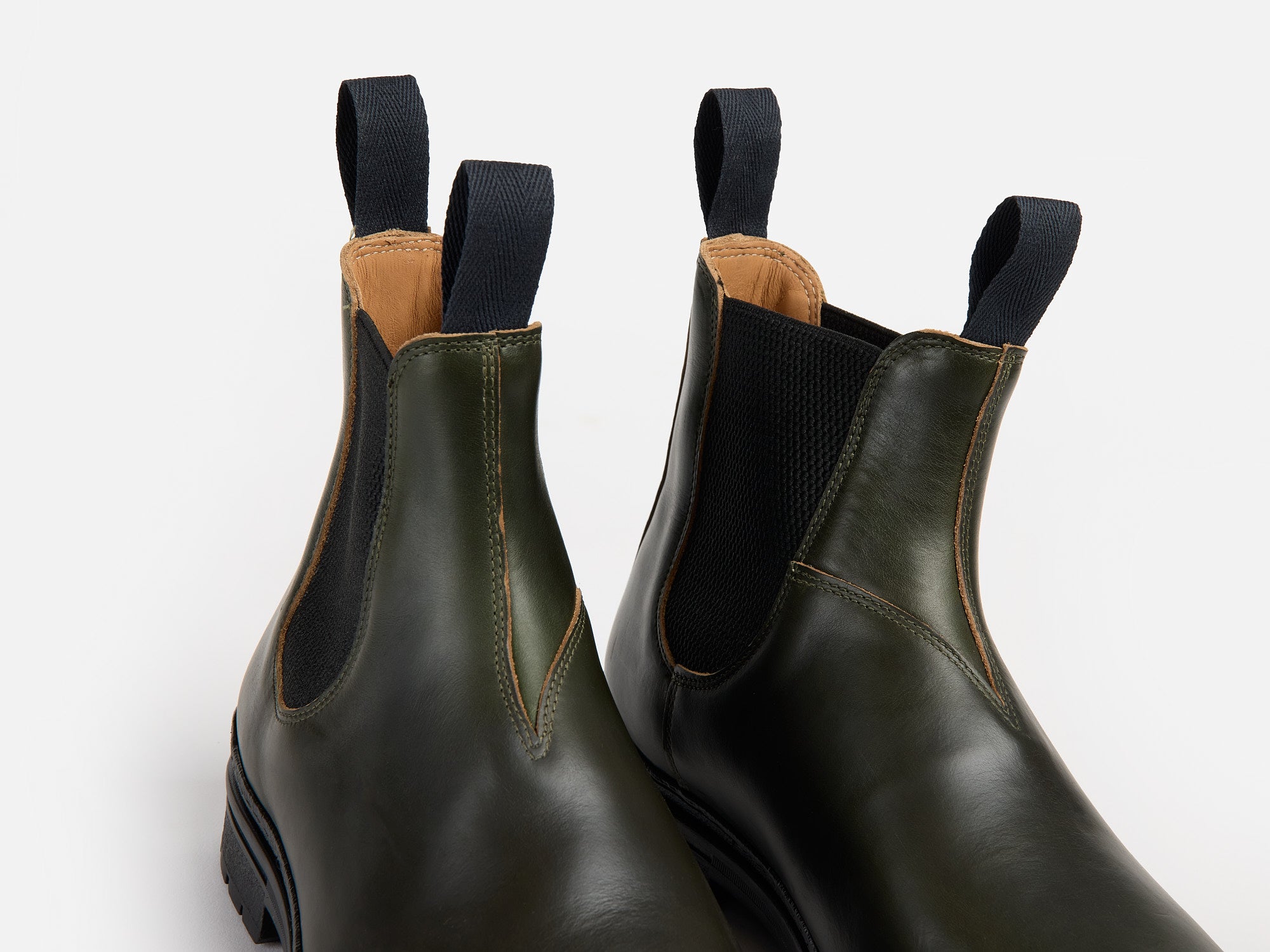 The Baslow Chelsea Boot - Horween Chromexcel Forest Green Leather - GORAL 