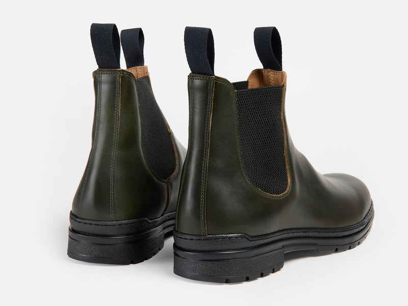 The Baslow Chelsea Boot - Horween Chromexcel Forest Green Leather