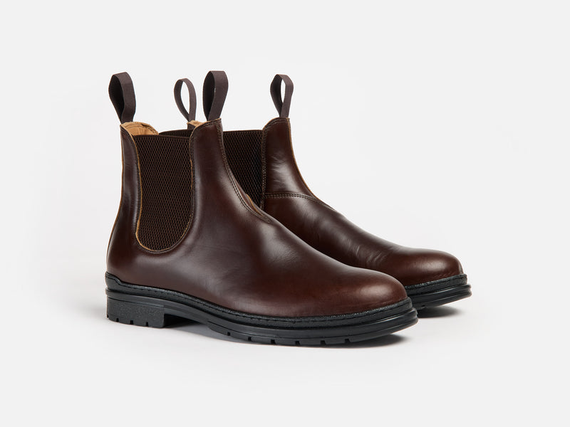 The Baslow Chelsea Boot - Horween Chromexcel Dark Brown Leather