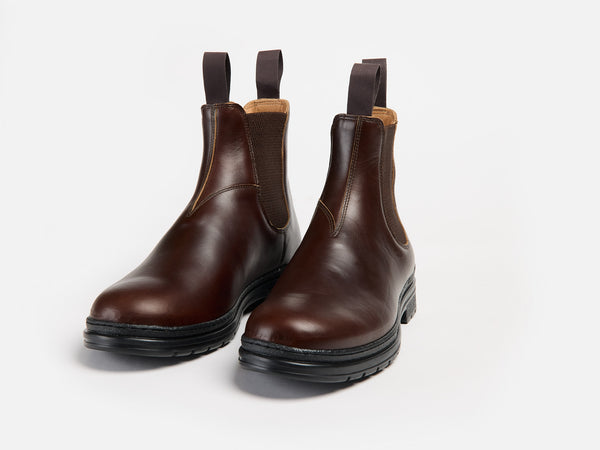 The Baslow Chelsea Boot - Horween Chromexcel Dark Brown Leather - GORAL 
