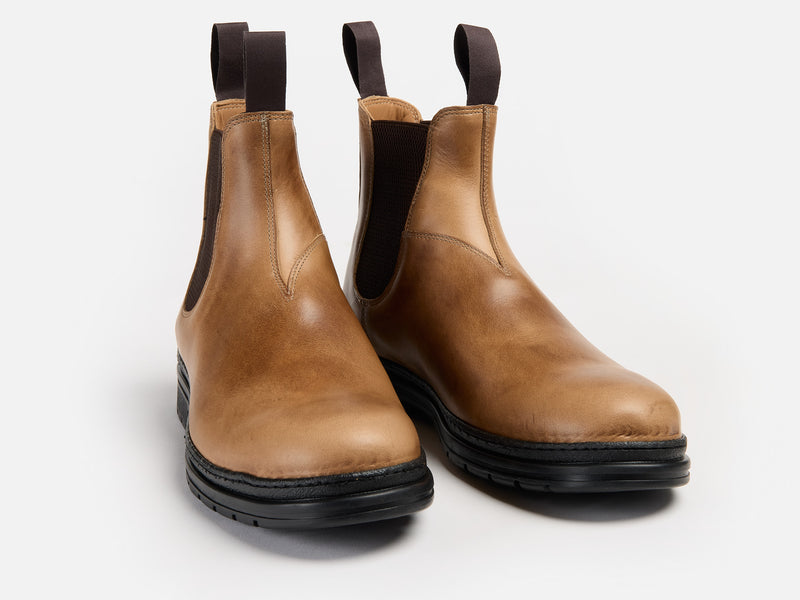 The Baslow Chelsea Boot - Horween Chromexcel Natural Leather