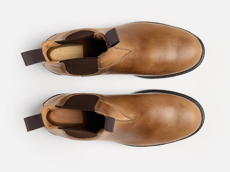 The Baslow Chelsea Boot - Horween Chromexcel Natural Leather