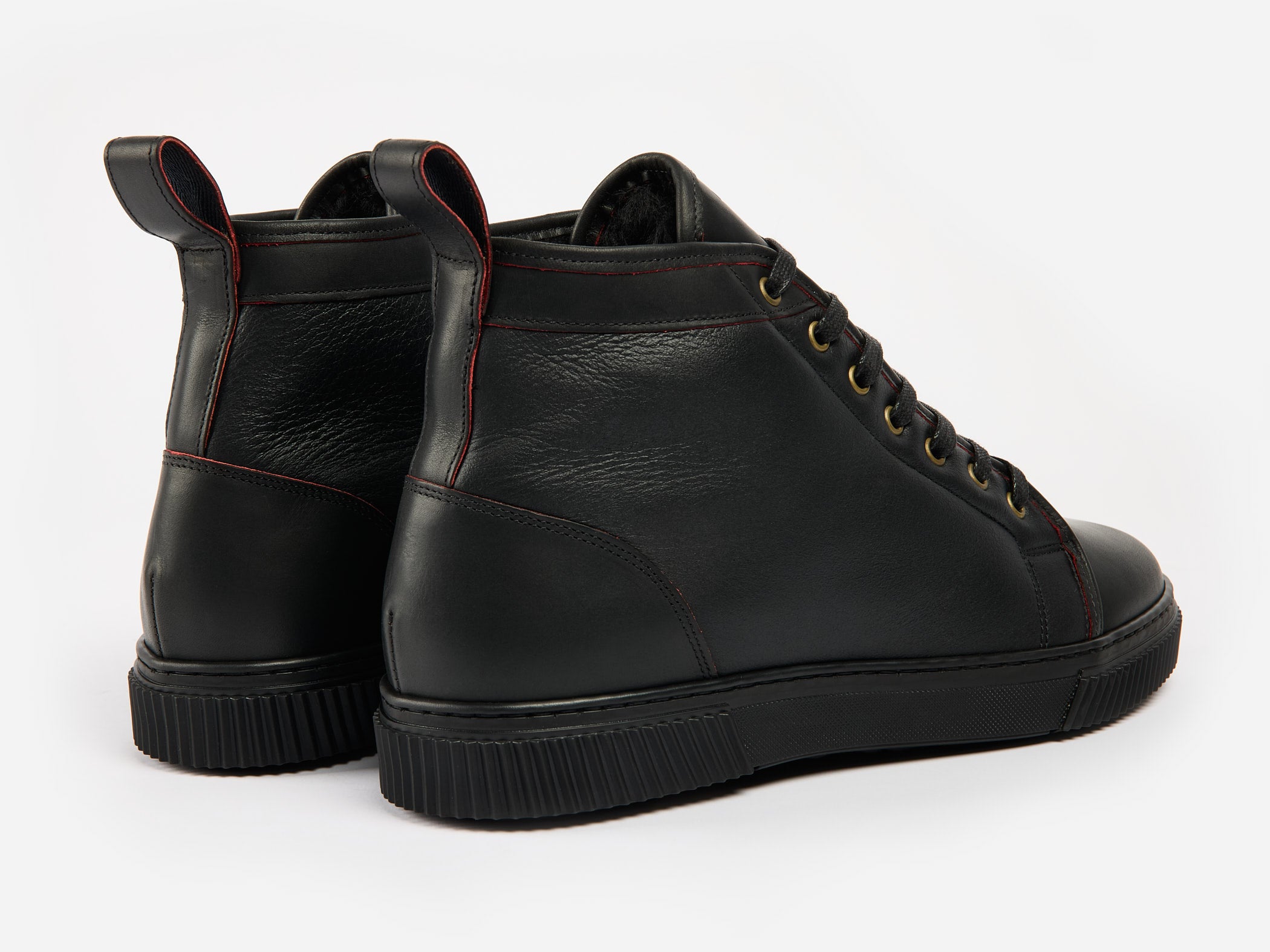 Rose Anvil x GORAL MUGGS 2.0 High Top Shearling Sneakers - Blood Core Leather Winter Sole PRE-ORDER - GORAL 