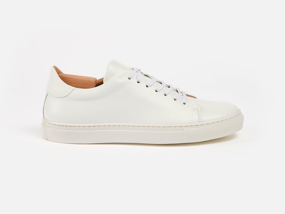 The Mellor II Sneakers - Calfskin Nappa White Leather - GORAL 
