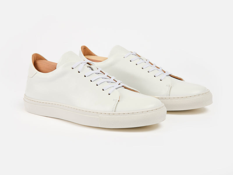 The Mellor II Sneakers - Calfskin Nappa White Leather - GORAL 