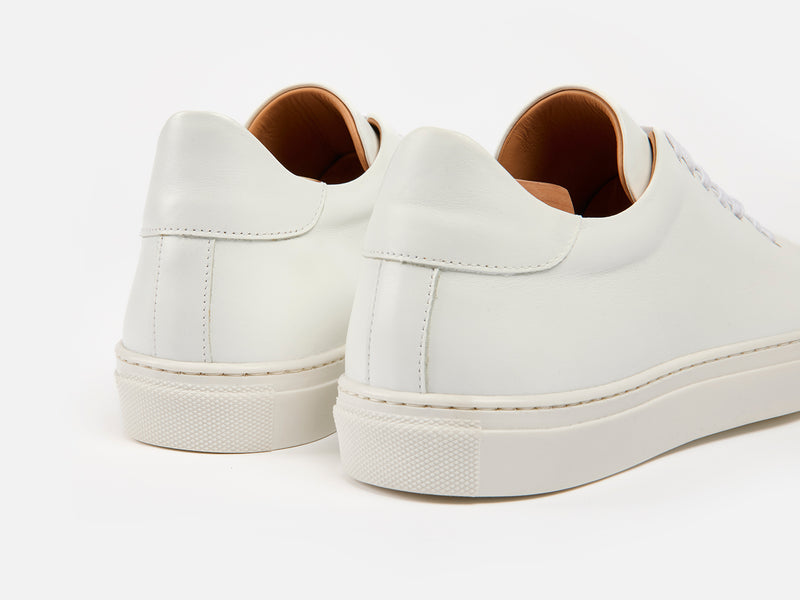 The Mellor II Sneakers - Calfskin Nappa White Leather - GORAL 