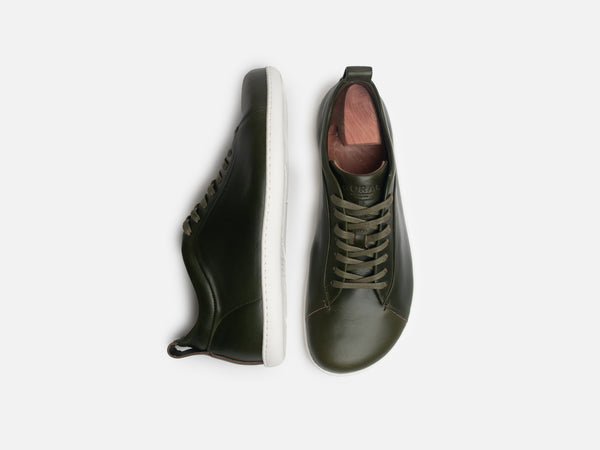 Rose Anvil X GORAL SMUGS Barefoot Low Top Horween Forest Green Leather Sneaker PRE-ORDER - GORAL 