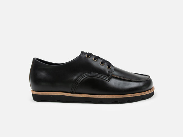 Barefoot Apron Shoe - Black Horween Chromexcel Leather - GORAL 