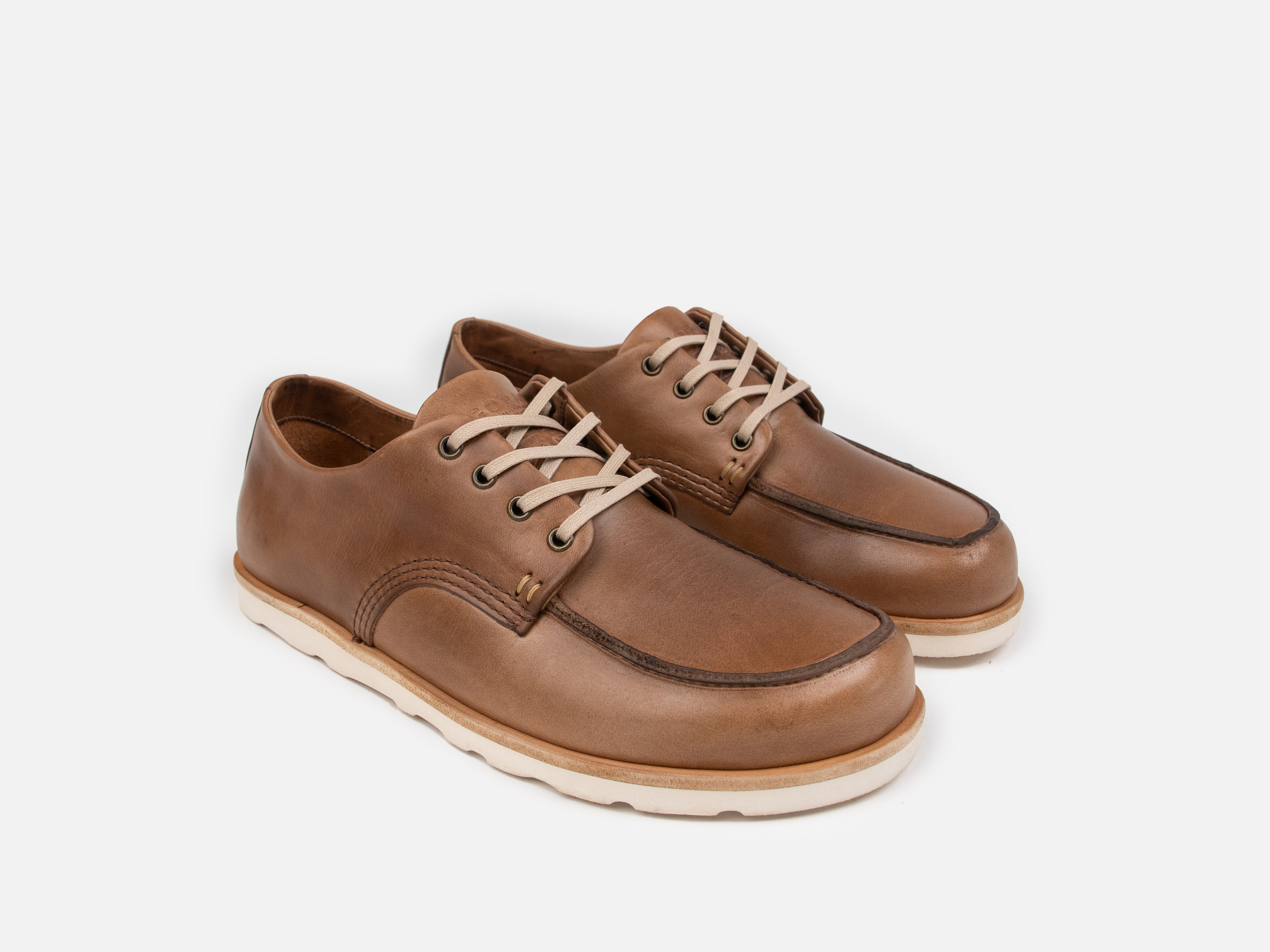 Barefoot Apron Shoe - Natural Horween Chromexcel Leather - GORAL 