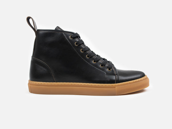 Rose Anvil X GORAL SMUGS High Top Sneaker 2.0 - Horween Black Ready To Ship - GORAL 