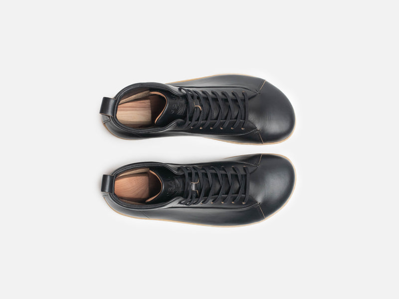 Rose Anvil X GORAL SMUGS Barefoot High Top Horween Black Leather Sneaker PRE-ORDER