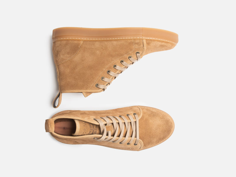 Rose Anvil X GORAL SMUGS High Top Sneaker 2.0 - Tobacco Kudu Reverse