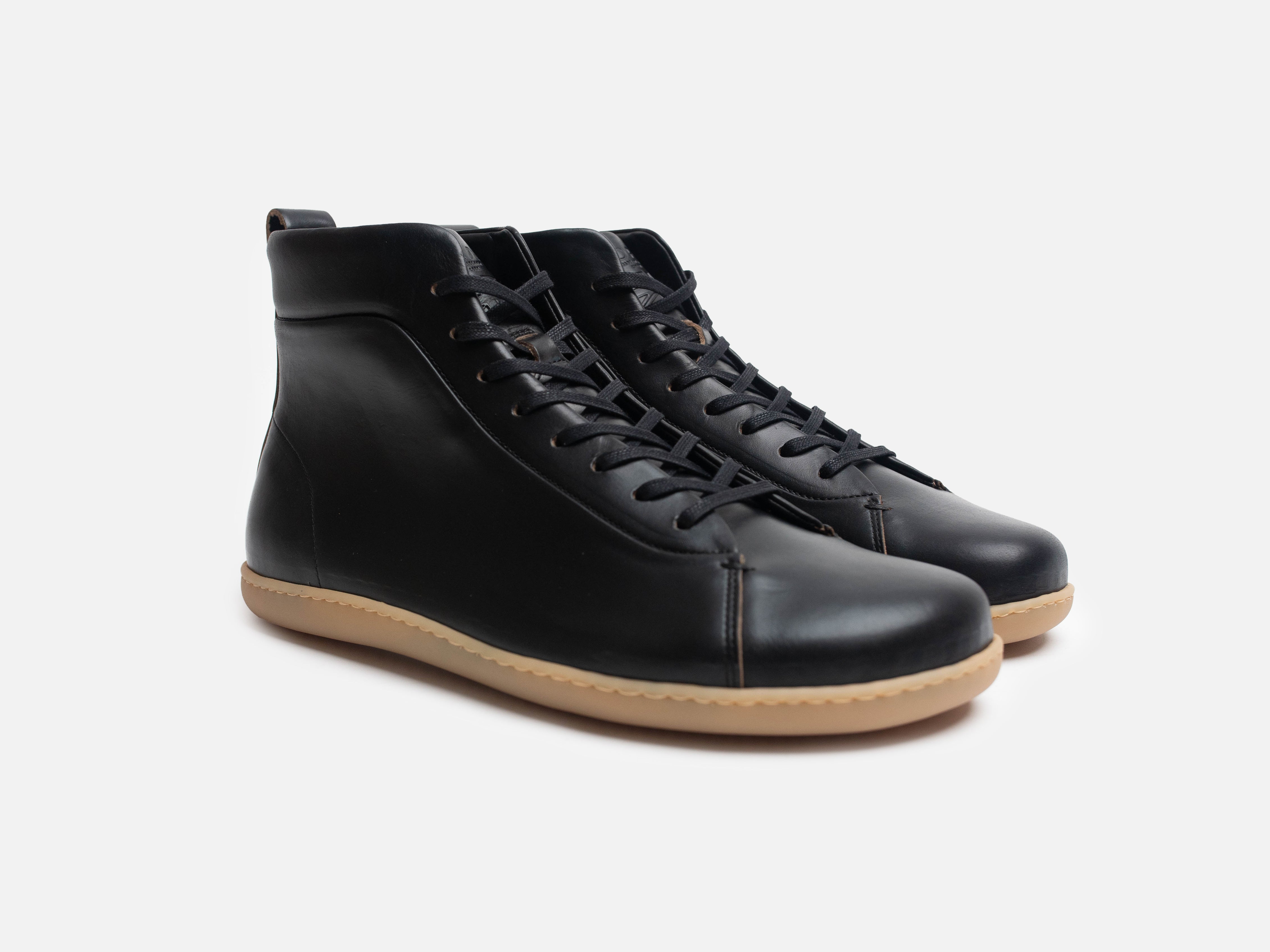 Rose Anvil X GORAL SMUGS Barefoot High Top Horween Black Leather Sneaker PRE-ORDER - GORAL 