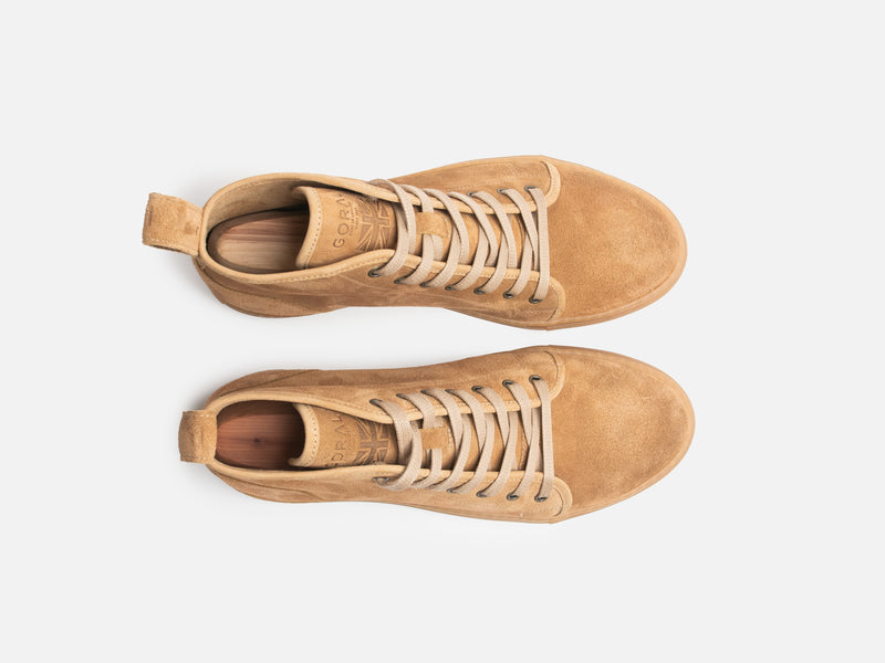 Rose Anvil X GORAL SMUGS High Top Sneaker 2.0 - Tobacco Kudu Reverse