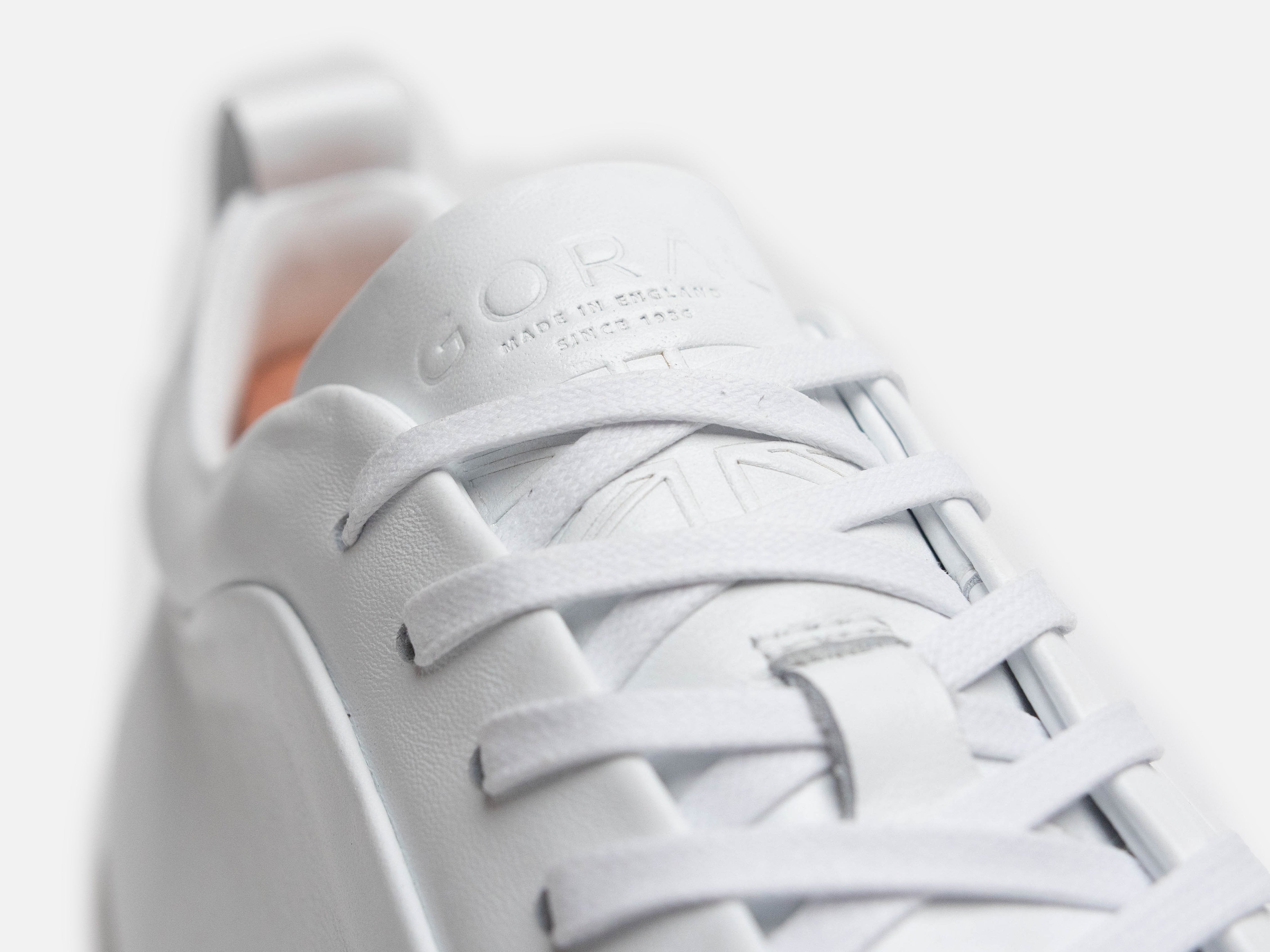 Rose Anvil X GORAL SMUGS Barefoot Low Top White Calfskin Leather Sneaker PRE-ORDER - GORAL 