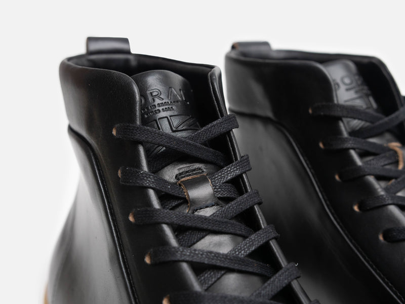 Rose Anvil X GORAL SMUGS Barefoot High Top Horween Black Leather Sneaker PRE-ORDER