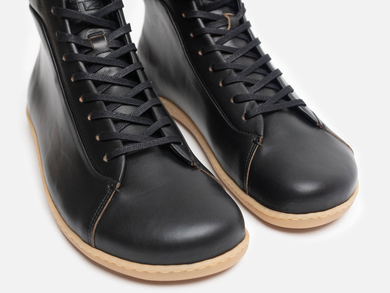 Rose Anvil X GORAL SMUGS Barefoot High Top Horween Black Leather Sneaker PRE-ORDER