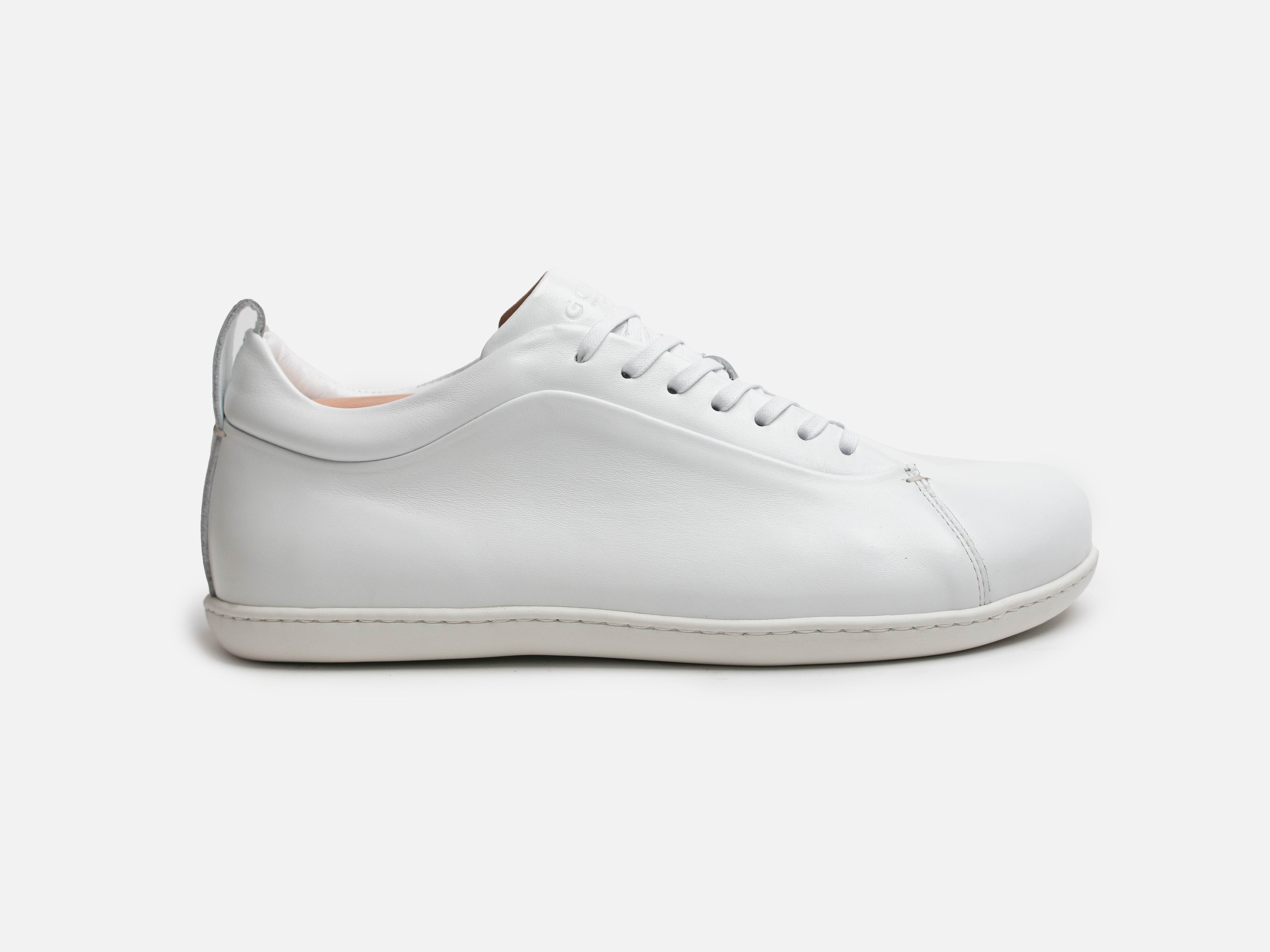 Rose Anvil X GORAL SMUGS Barefoot Low Top White Calfskin Leather Sneaker PRE-ORDER - GORAL 