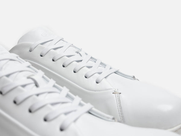 Rose Anvil X GORAL SMUGS Barefoot Low Top White Calfskin Leather Sneaker PRE-ORDER - GORAL 