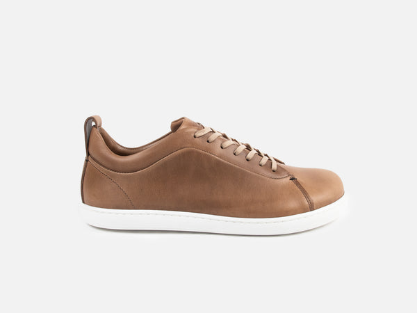 WALKLEY Barefoot Low Top Horween Natural Leather Sneaker - Ready To Ship - GORAL 