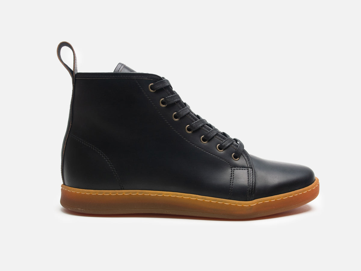 Rose Anvil X GORAL SMUGS High Top Sneaker 2.0 - Shell Cordovan Black