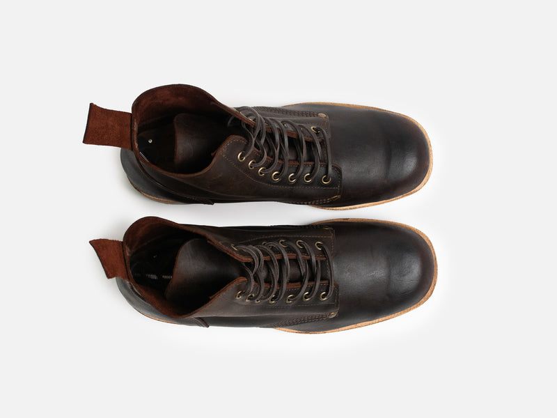 Bradwell WW1 Replica Brass Wire Construction Boot Waxy Commander Dark Brown Snuff PRE-ORDER