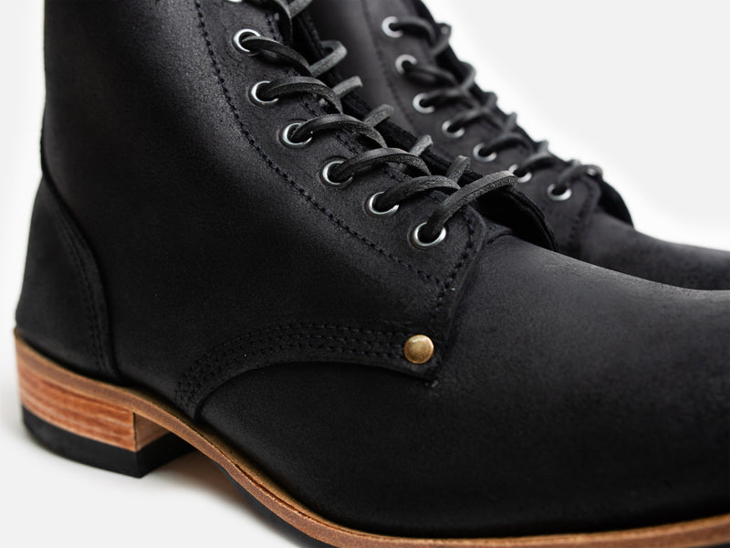 Bradwell WW1 Replica Brass Wire Construction Boot Waxy Commander Black PRE-ORDER