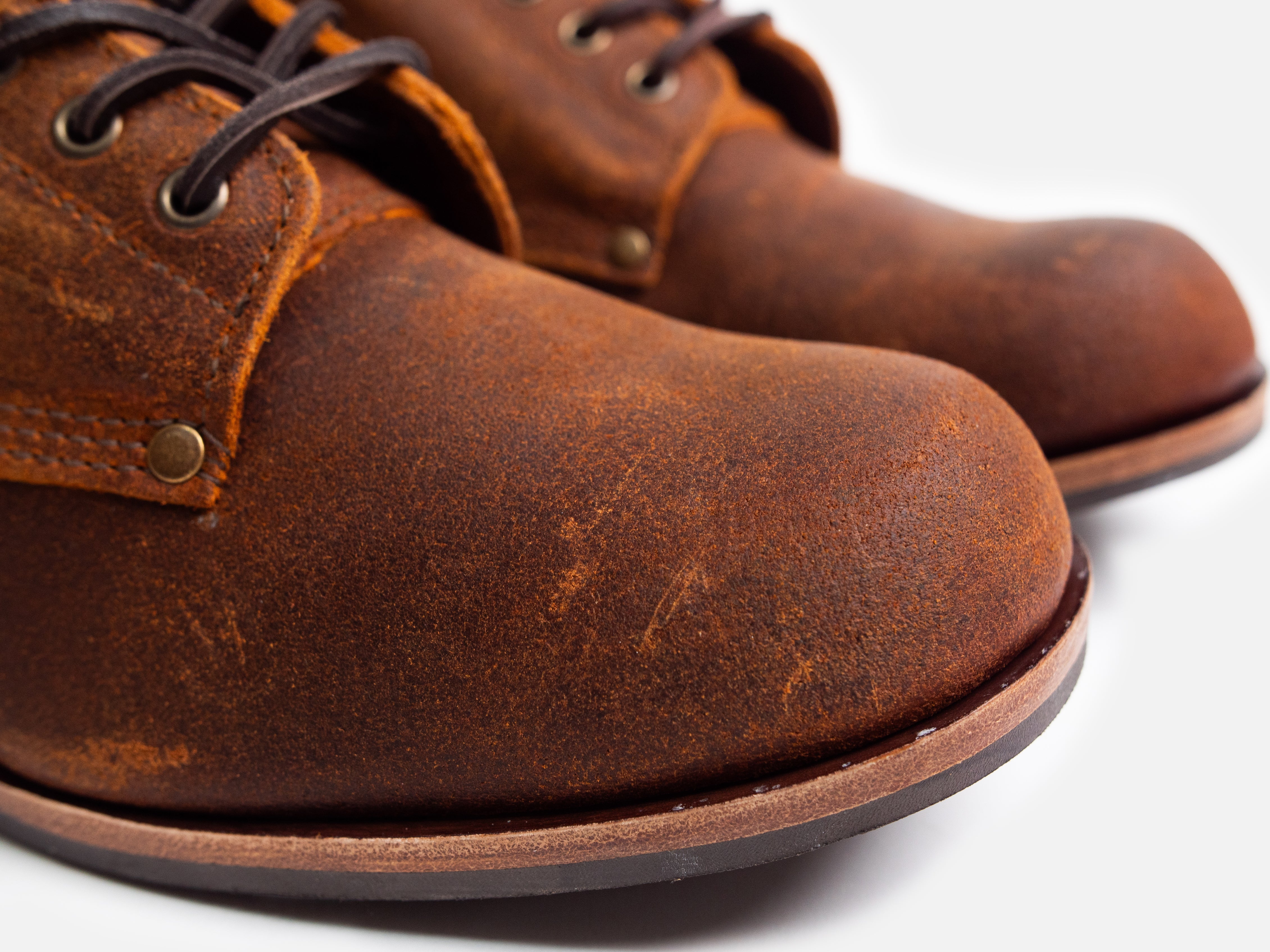 Bradwell WW1 Replica Brass Wire Construction Boot Waxy Commander Brown Wheatbuck PRE-ORDER - GORAL 