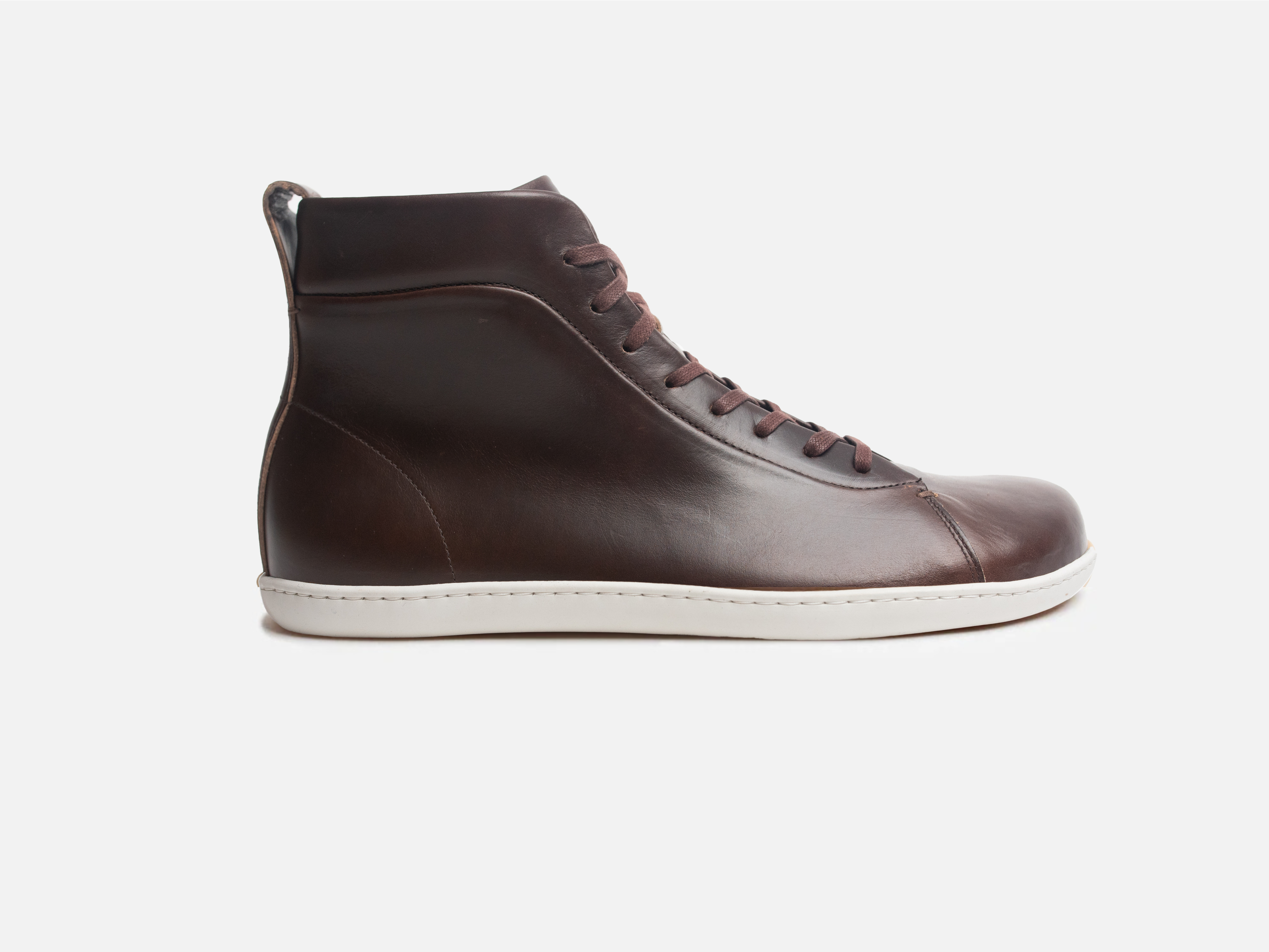 Rose Anvil X GORAL SMUGS Barefoot High Top Horween Dark Brown Leather Sneaker PRE-ORDER - GORAL 