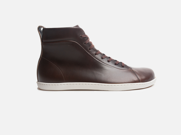 Rose Anvil X GORAL SMUGS Barefoot High Top Horween Dark Brown Leather Sneaker PRE-ORDER