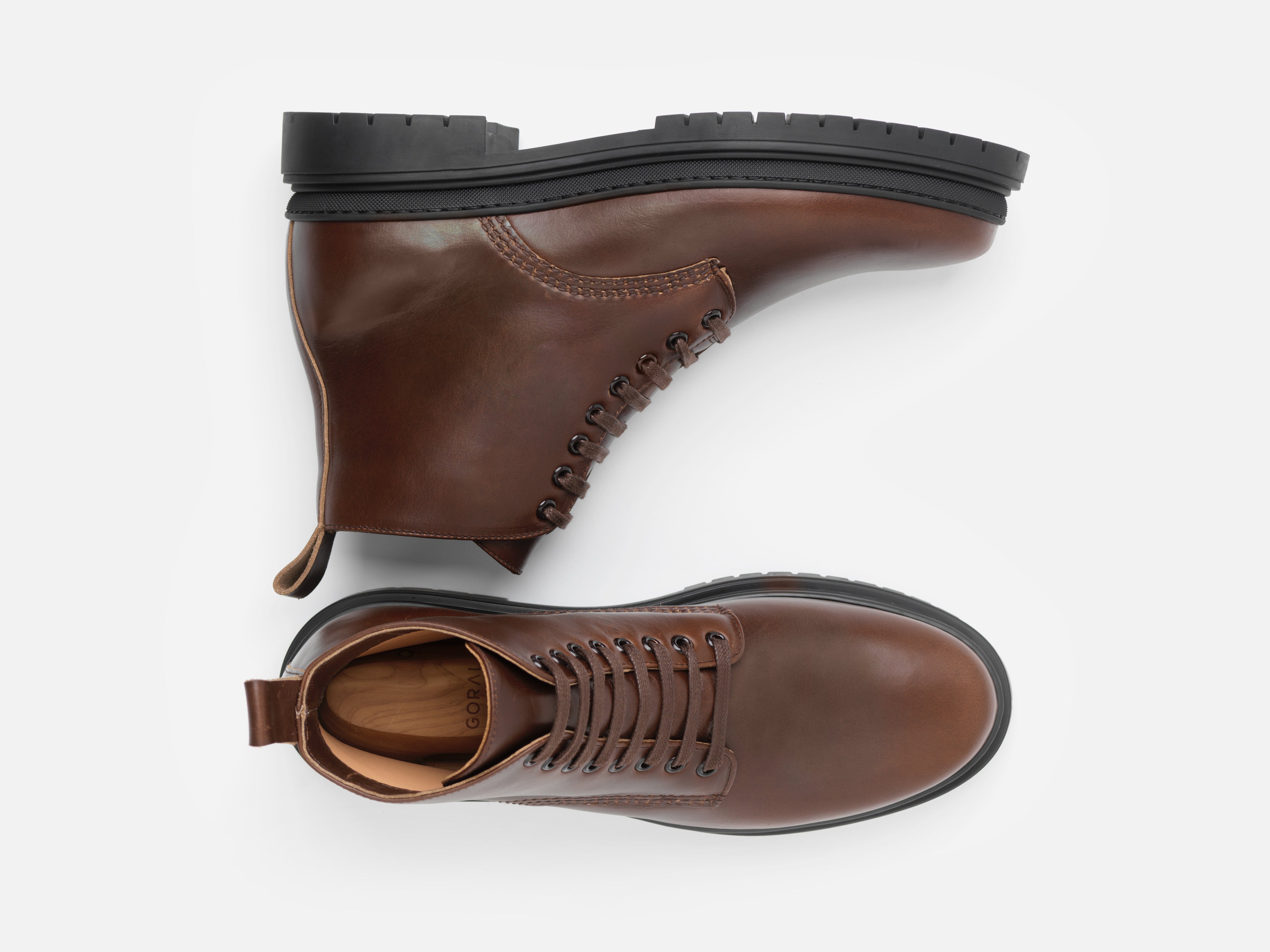 The Sharman Boot - Horween Dark Brown Leather - GORAL 