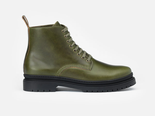 The Sharman Boot - Horween Forest Green Leather - GORAL 