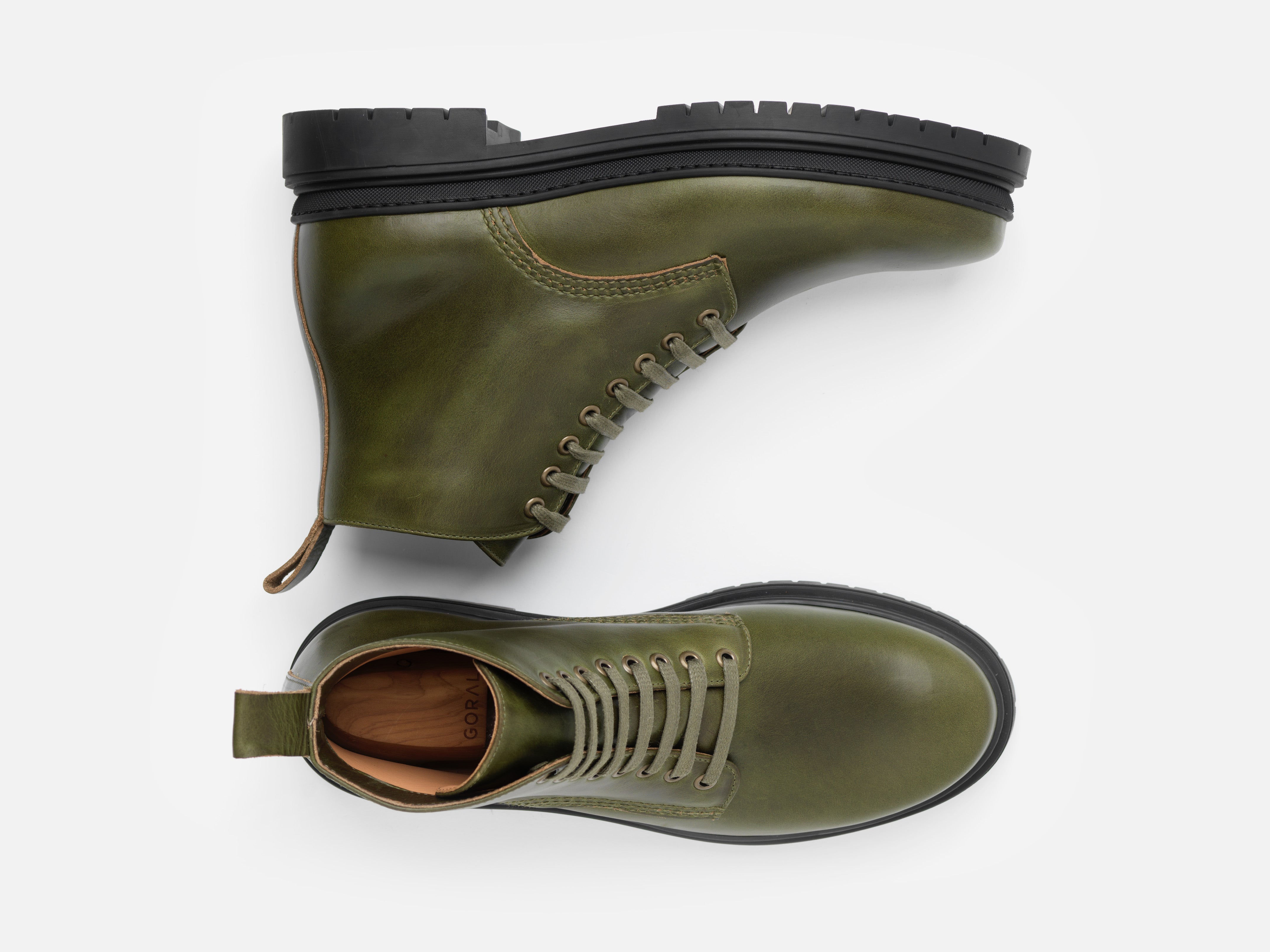 The Sharman Boot - Horween Forest Green Leather - GORAL 