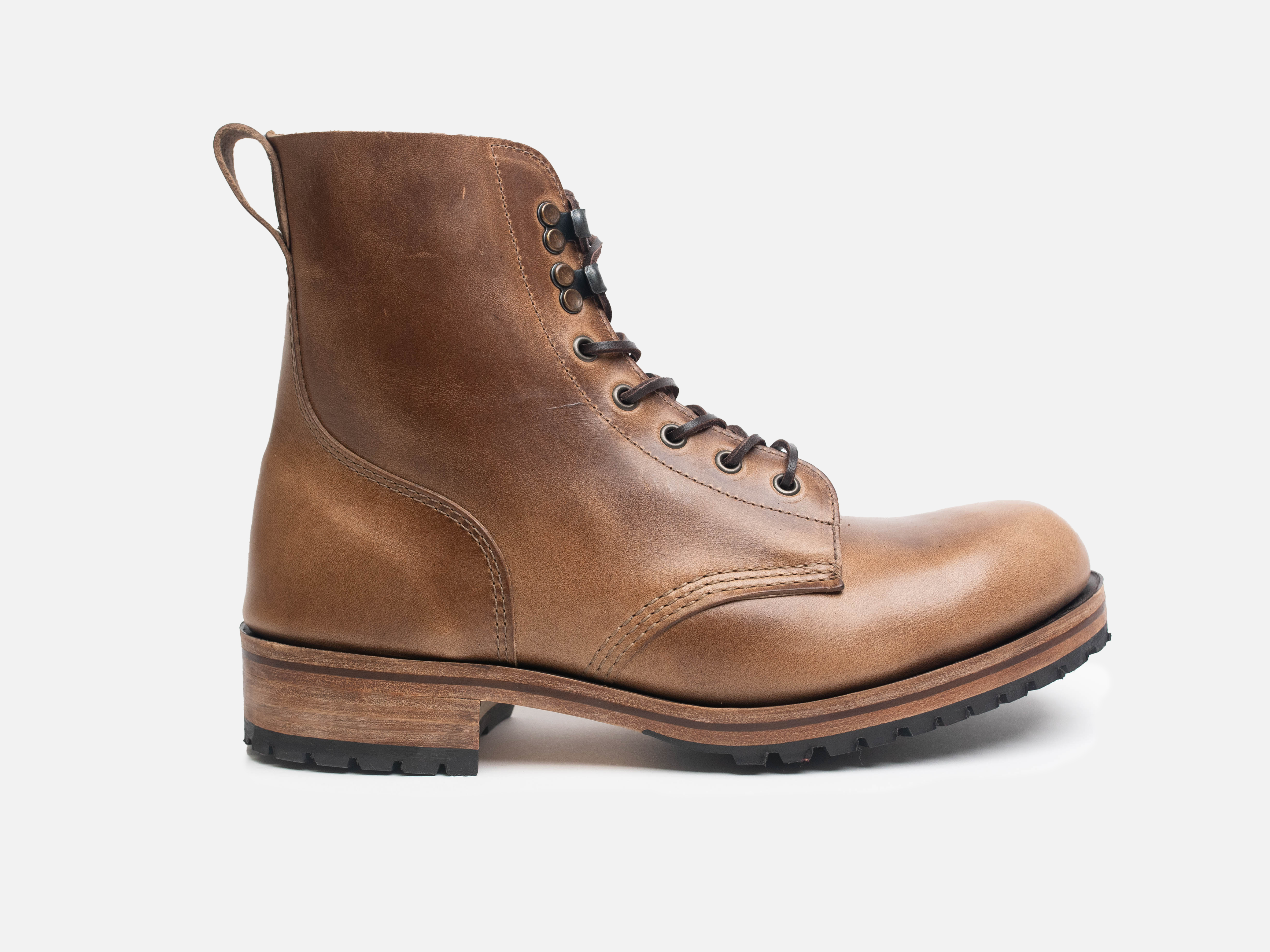 Buxton Brass Wire Construction Boot Horween Chromexcel Natural PRE-ORDER - GORAL 