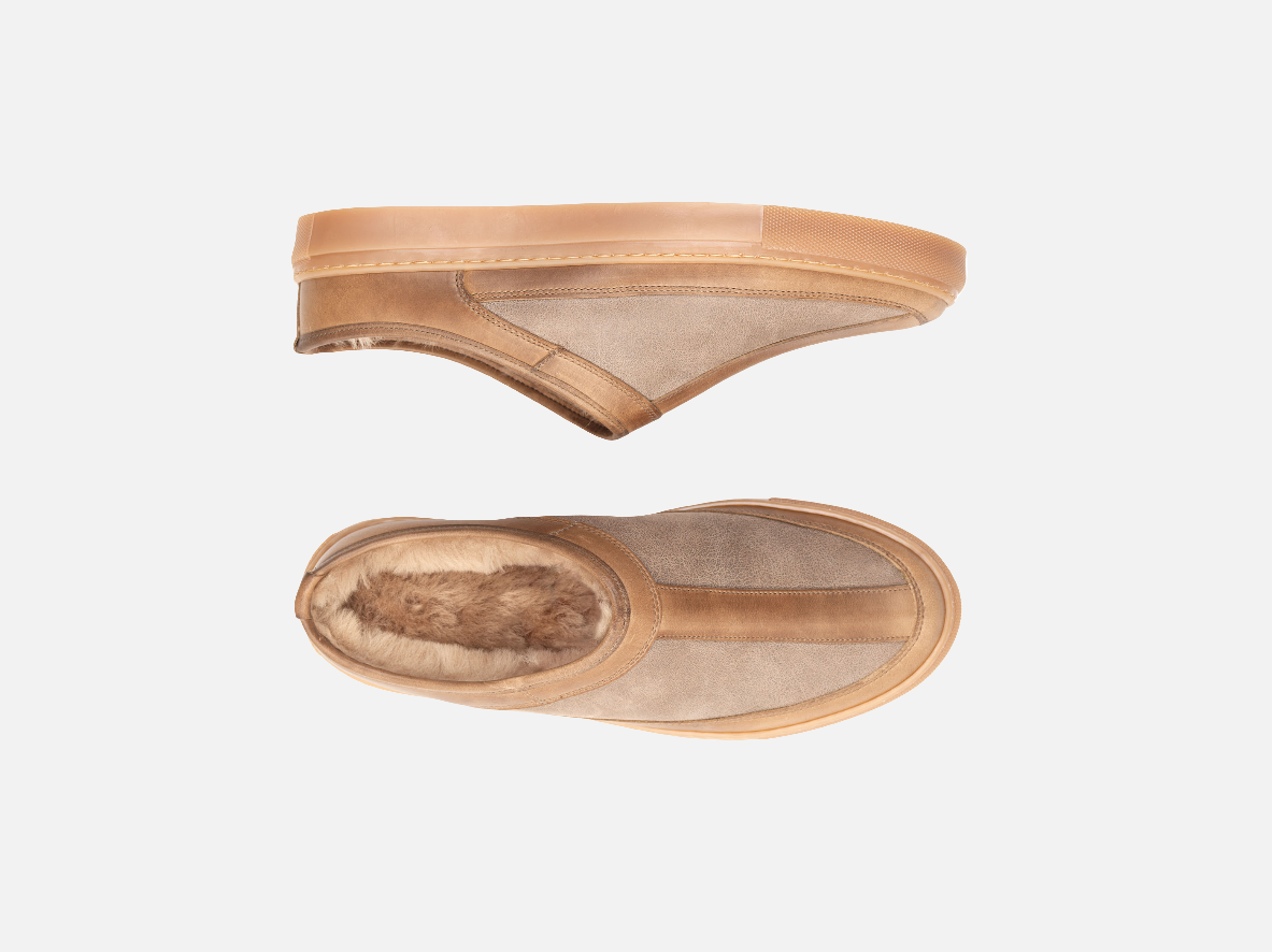 Rose Anvil x GORAL SLUGGS Slip On Shoes - Horween Natural Leather PRE-ORDER - GORAL 