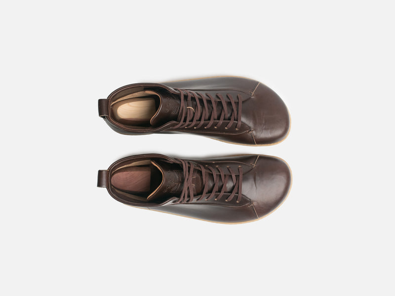 Rose Anvil X GORAL SMUGS Barefoot High Top Horween Dark Brown Leather Sneaker PRE-ORDER
