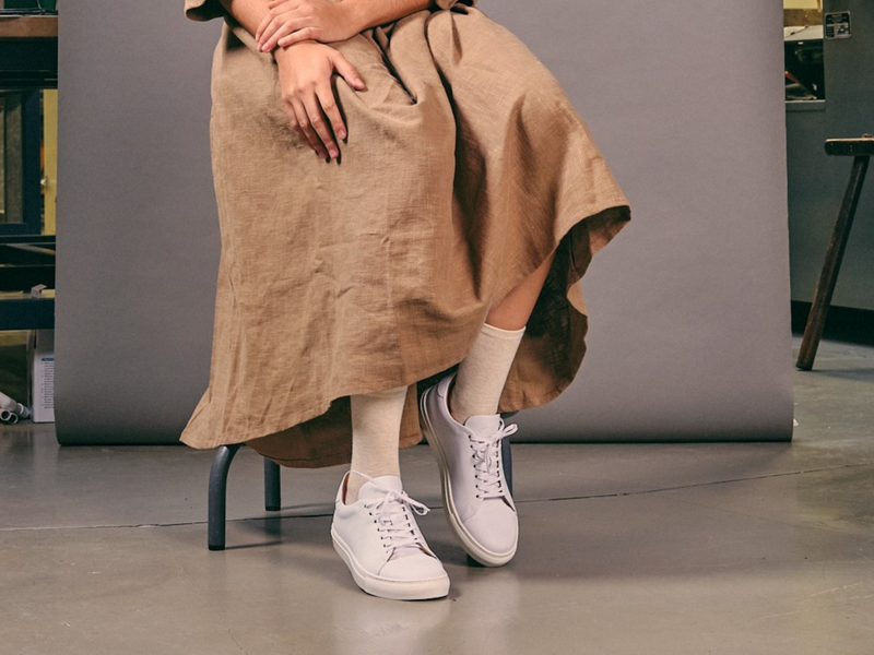 The Mellor II Sneakers - Calfskin Nappa White Leather (Womens)
