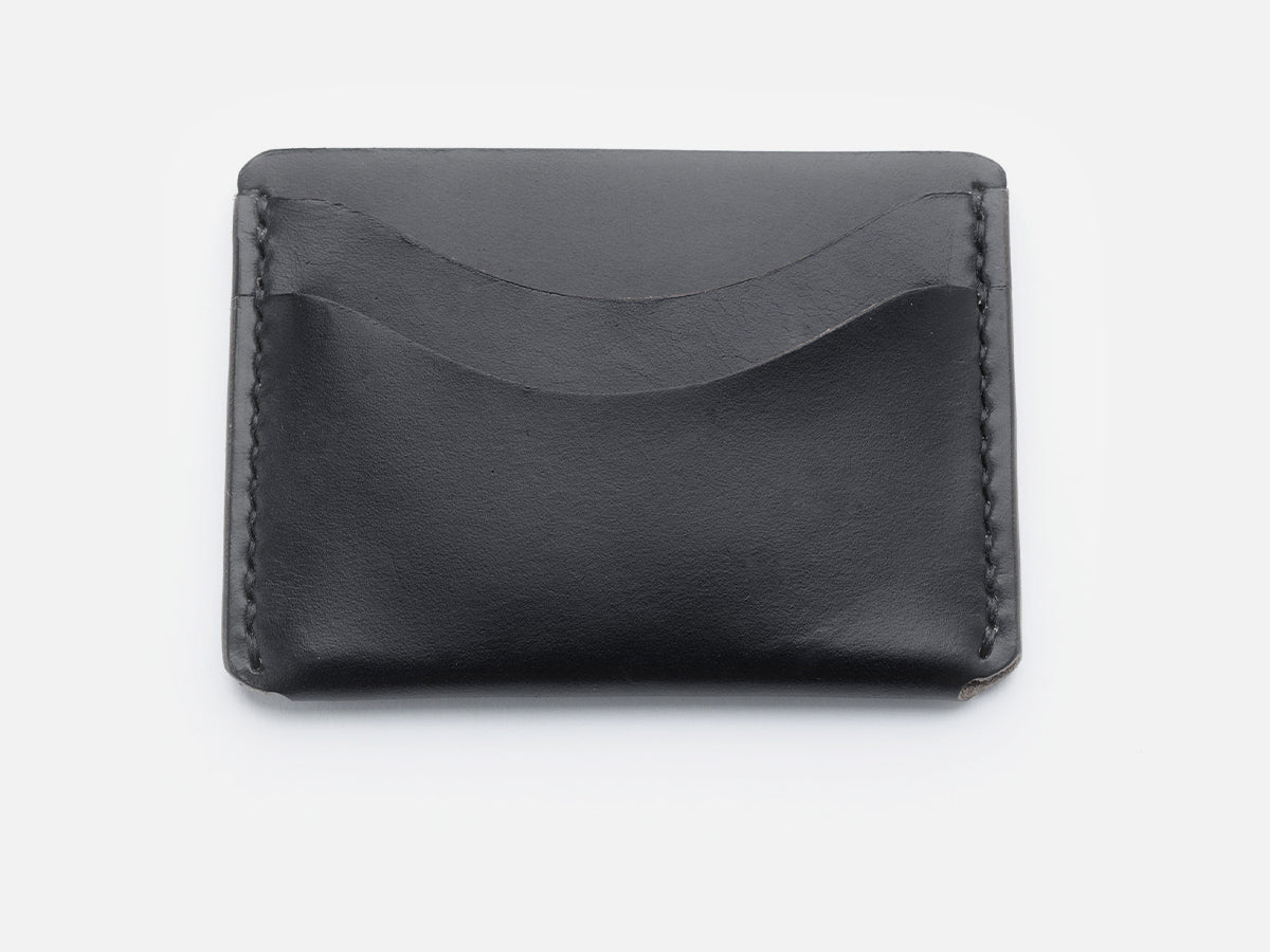 Horween Leather Black Card Holder