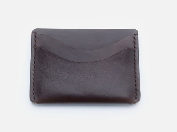 Horween Leather Dark Brown Card Holder