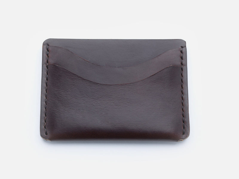 Horween Leather Dark Brown Card Holder