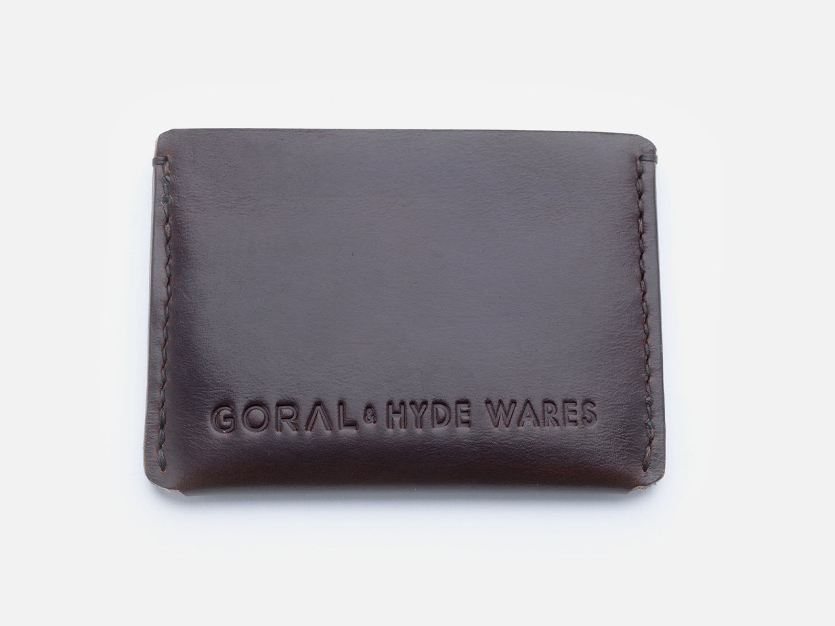 Horween Leather Dark Brown Card Holder
