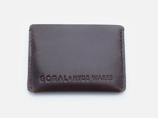 Horween Leather Dark Brown Card Holder